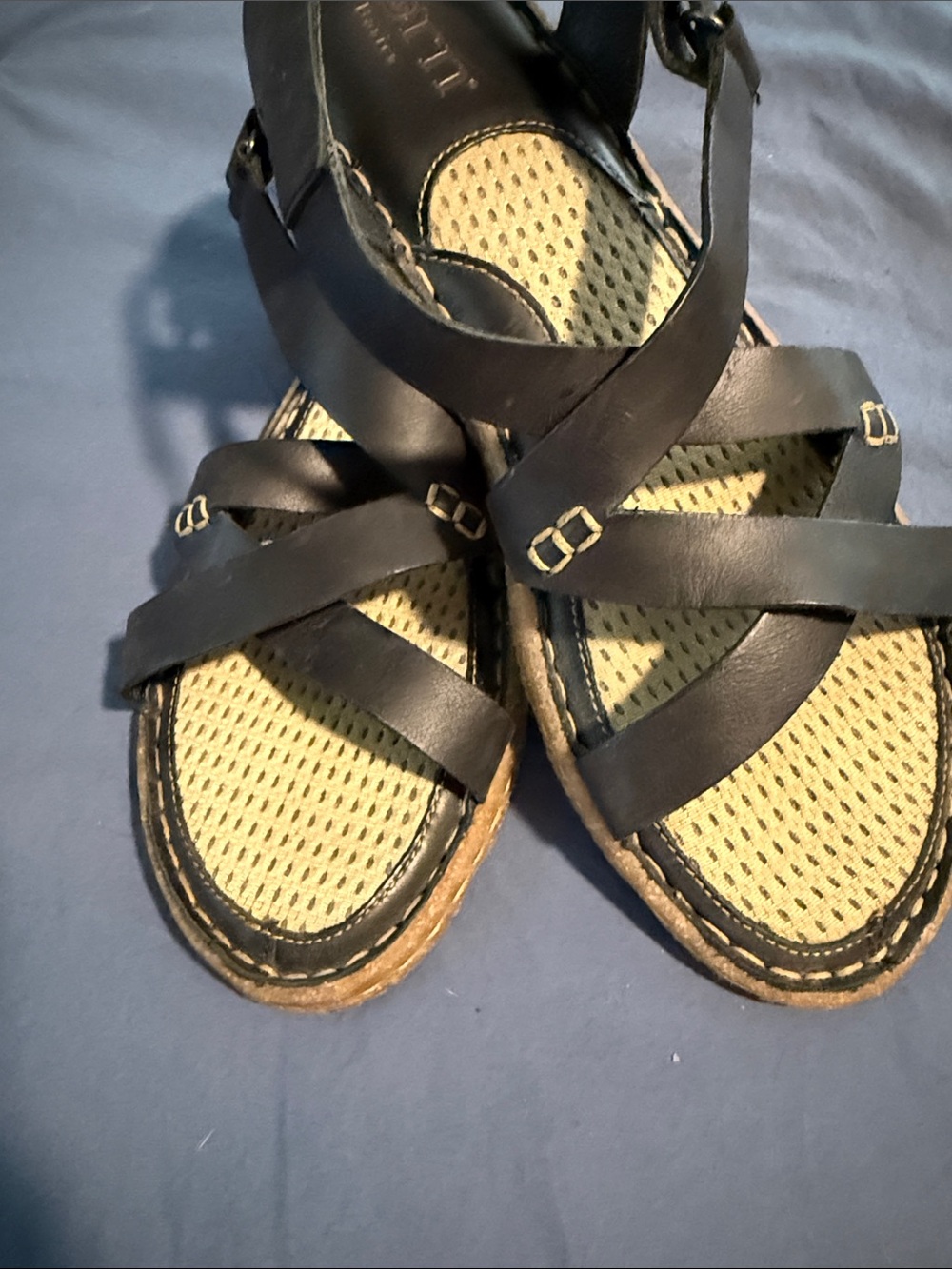 Born Black Strappy Leather Sandals - Picture 4 of 4